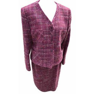 VTG Pendleton Wool Mohair Blazer Jacket Skirt Suit Set 80s 90s M 10 HTF Bus Prep
